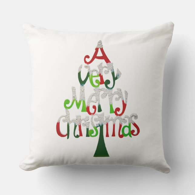 Heel prettige kerstboom buitenkussen (Voorkant)