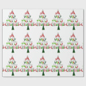Heel prettige kerstboom cadeaupapier (Vlak)