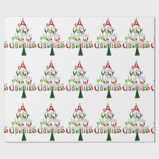 Heel prettige kerstboom cadeaupapier (Vlak)