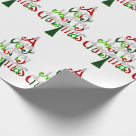 Heel prettige kerstboom cadeaupapier