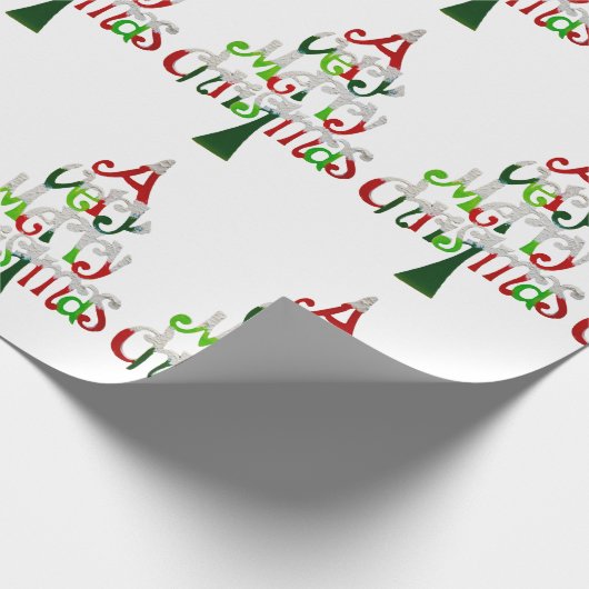 Heel prettige kerstboom cadeaupapier (Hoek)