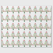 Heel prettige kerstboom cadeaupapier (Vlak)