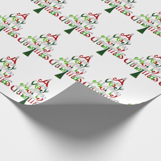 Heel prettige kerstboom cadeaupapier (Hoek)