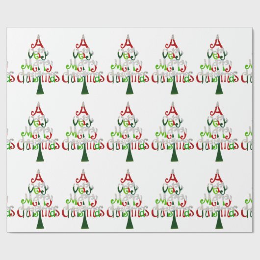 Heel prettige kerstboom cadeaupapier (Vlak)