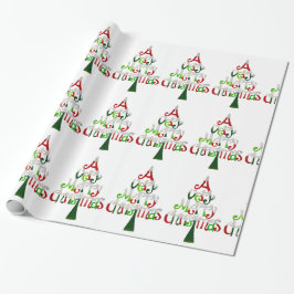 Heel prettige kerstboom cadeaupapier