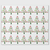 Heel prettige kerstboom cadeaupapier (Vlak)