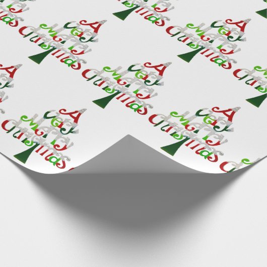 Heel prettige kerstboom cadeaupapier (Hoek)