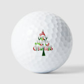 Heel prettige kerstboom golfballen (Voorkant)