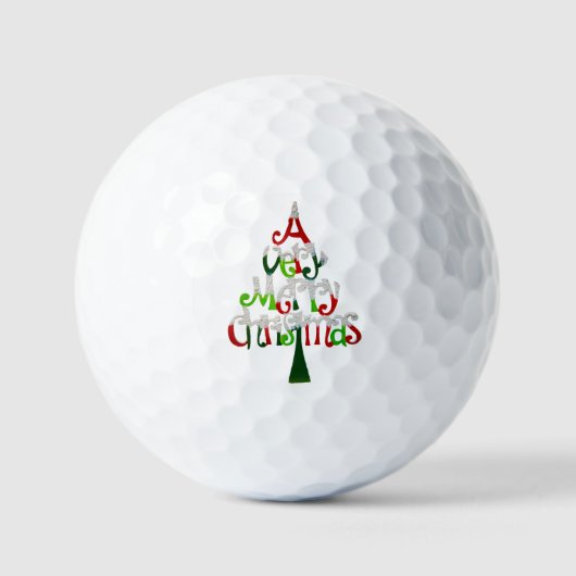 Heel prettige kerstboom golfballen (Voorkant)