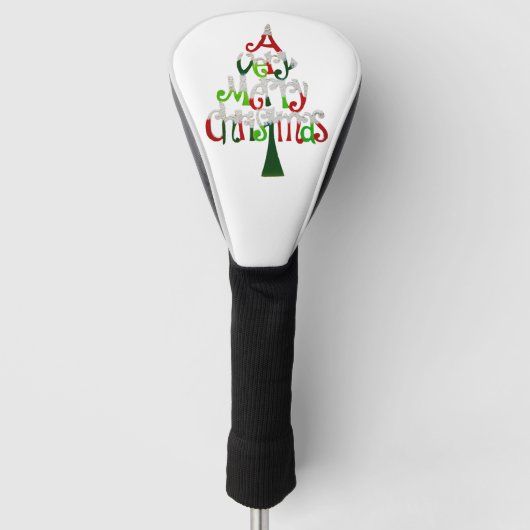 Heel prettige kerstboom golfheadcover (Voorkant)