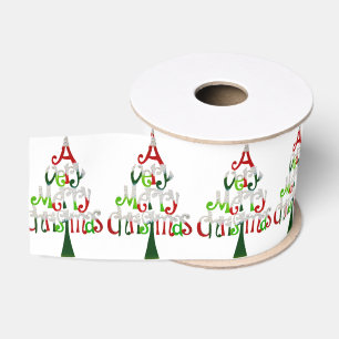 Heel prettige kerstboom grosgrain lint