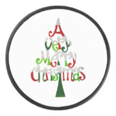 Heel prettige kerstboom hockey puck (Voorkant)