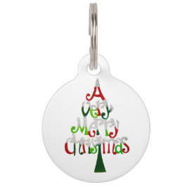 Heel prettige kerstboom huisdierpenning