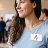 Heel prettige kerstboom naambadge