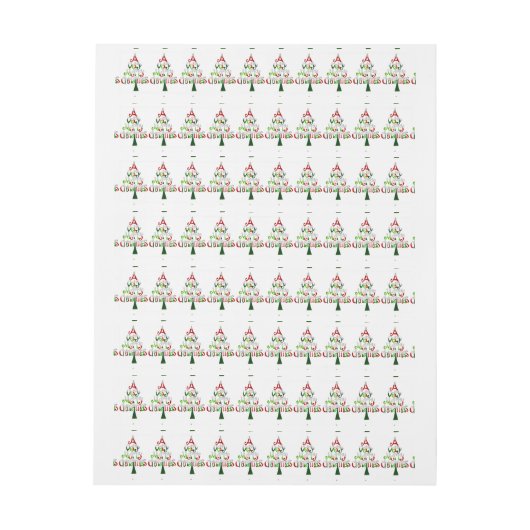 Heel prettige kerstboom omwikkelbaar adreslabel (Vel)