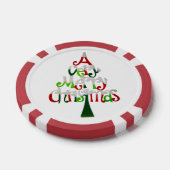 Heel prettige kerstboom poker chips (Enkel)