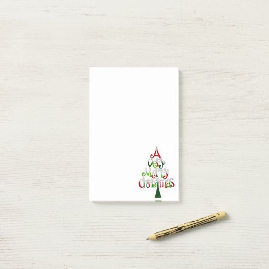 Heel prettige kerstboom post-it® notes (Op bureau)