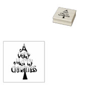 Heel prettige kerstboom rubberstempel (Gestempeld)