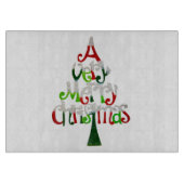 Heel prettige kerstboom snijplank (Voorkant)