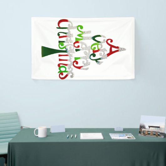Heel prettige kerstboom spandoek (Beurs)