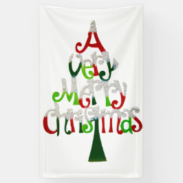 Heel prettige kerstboom spandoek
