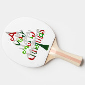 Heel prettige kerstboom tafeltennisbatje (Zijkant)