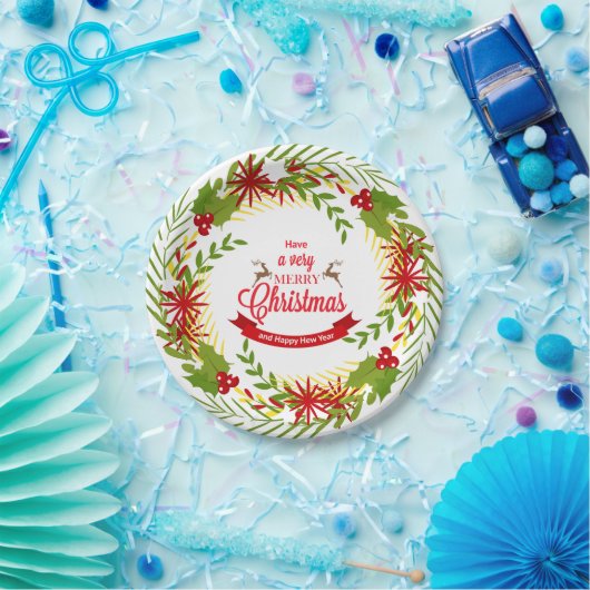 Heel prettige kerstBorden Papieren Bordje (Feest)