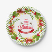 Heel prettige kerstBorden Papieren Bordje (Voorkant)