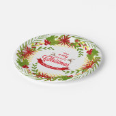 Heel prettige kerstBorden Papieren Bordje (Gekanteld)