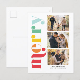 Heel prettige kerstgalerij met 3 foto's feestdagenkaart