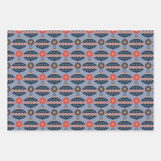 Heel prettige kerstpatronen inpakpapier vel (Voorkant)