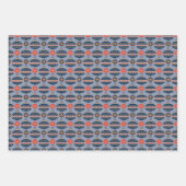 Heel prettige kerstpatronen uit de midden-eeuwse k inpakpapier vel (Voorkant 2)