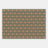 Heel prettige kerstpatronen uit de midden-eeuwse k inpakpapier vel (Voorkant)