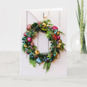 Heel prettige kerstwijn van (voeg Jouw naam toe) Feestdagen Kaart (Voorkant)