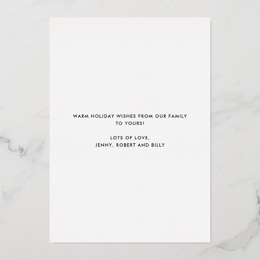 Heel prettige moderne kalligrafie Foto Gold Folie Feestdagenkaart (Achterkant)