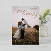 Heel prettige moderne kalligrafie Foto Gold Folie Feestdagenkaart (Staand Voorkant)