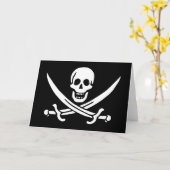 Heel Roger Pirate Flag Card Kaart (Gele Bloem)