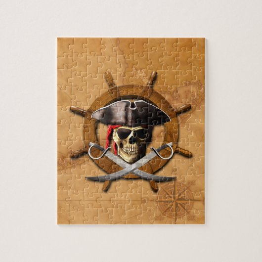 Heel Roger Pirate Wheel Legpuzzel (Verticaal)
