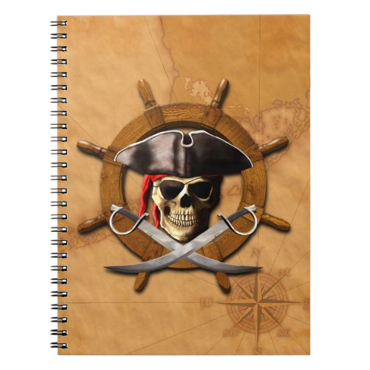Heel Roger Pirate Wheel Notitieboek (Voorkant)