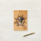 Heel Roger Pirate Wheel Post-it® Notes (Op bureau)