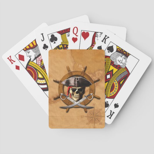 Heel Roger Pirate Wheel Speelkaarten (Achterkant)