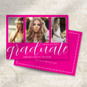 Heel Roze Afstudeerscript 3-Foto Afstuderen Aankondiging