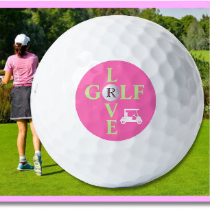 Heel Roze Liefde Golf Monogram Golfbal Golfballen