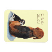 Heel schattig Beagle puppy knuffelmoeder Magneet (Horizontaal)