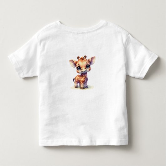 Heel schattige giraffe kinder shirts (Achterkant)