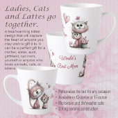 Heel Schattige Katten Illustraties Latte Mok