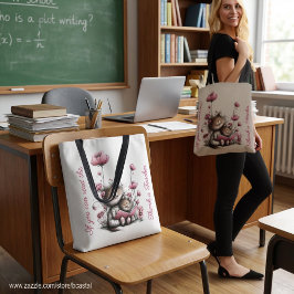 Heel Schattige Katten Leraren Tote Bag