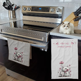 Heel Schattige Katten Miauw Keukenhanddoek
