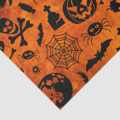 Heel spoky Halloween Witch, Black Cat, Pumpkin Tissuepapier (Detail)