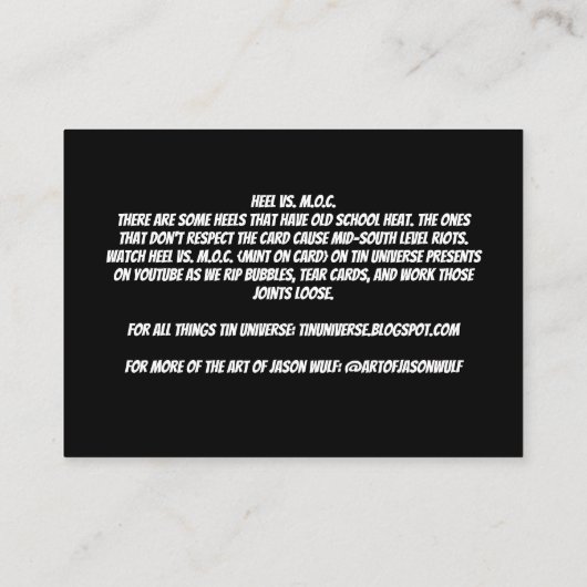 HEEL TEGEN. M.O.C. VISITEKAARTJES (Achterkant)